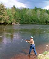 FLYFISHING FOR SALMON ON ST. CROIX RIVER MAINE